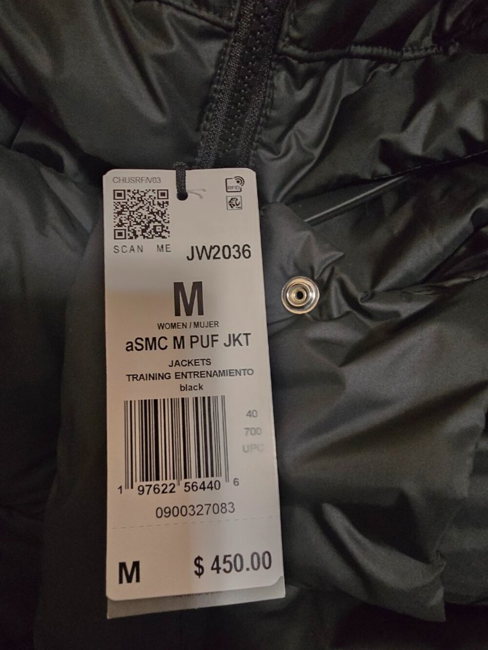 Adidas By Stella McCartney Women's Padded Hooded Jacket JW2036 Medium - Picture 8 of 9